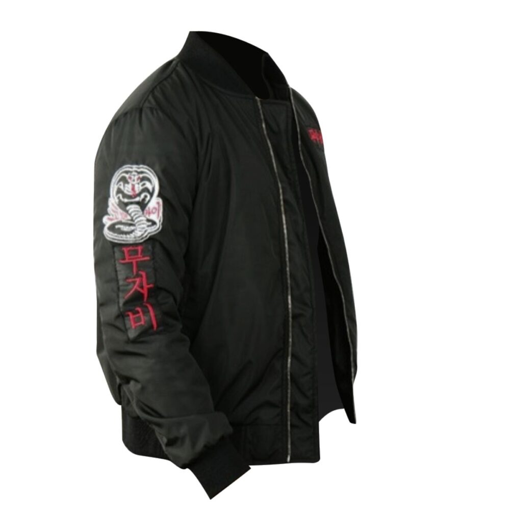 Cobra Kai VI John Kreese Black Bomber Jacket - Image 4