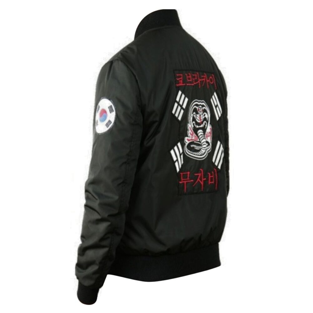 Cobra Kai VI John Kreese Black Bomber Jacket - Image 3