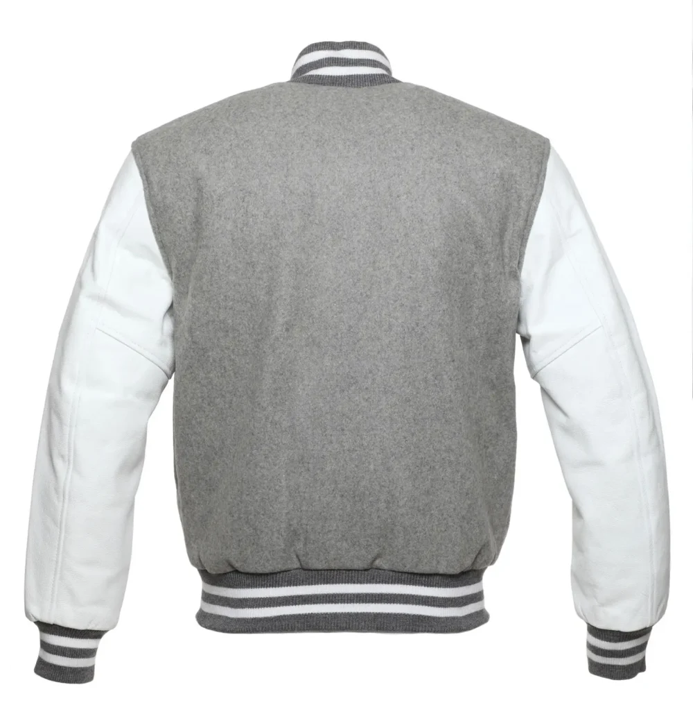 Grey and White Varsity Jacket - Image 3