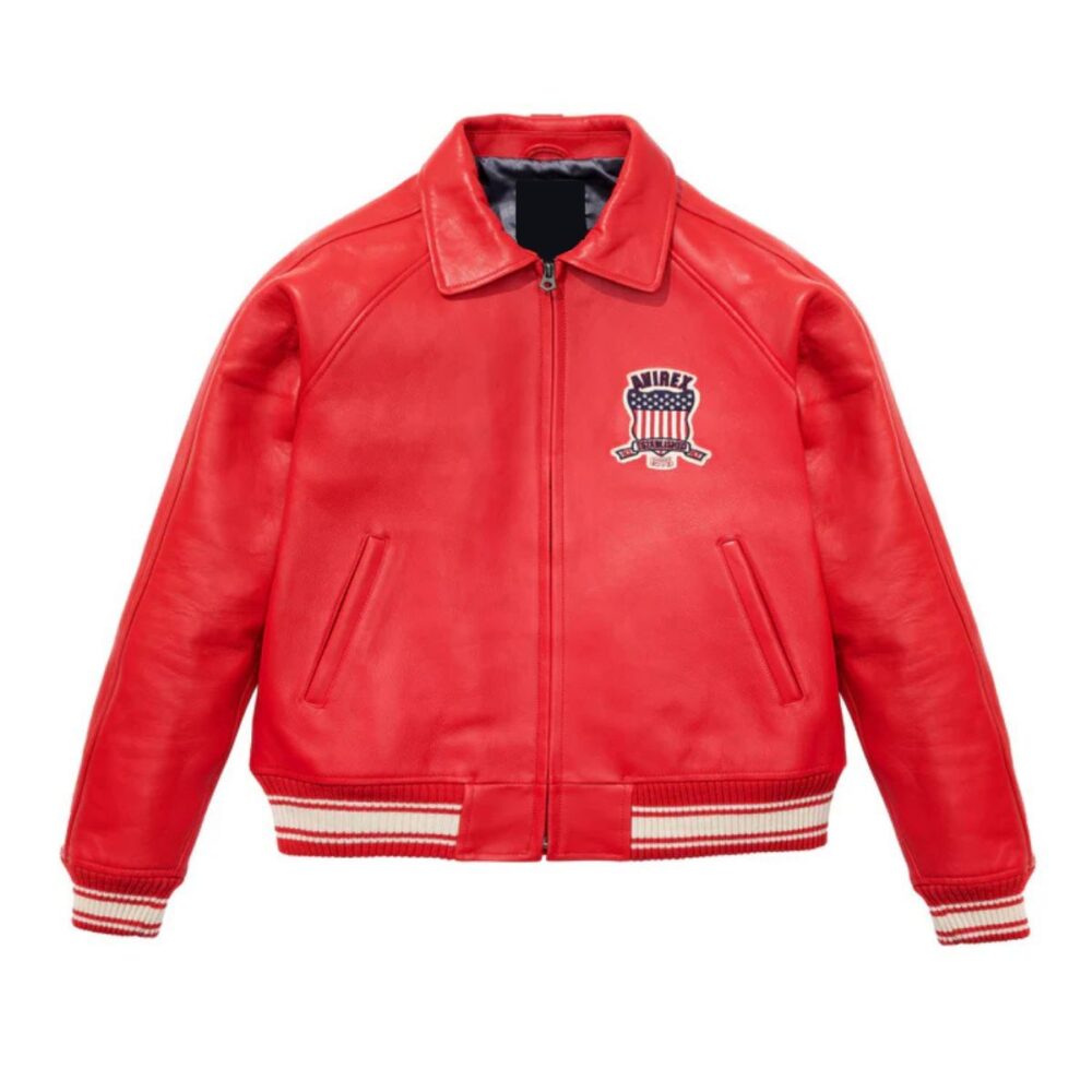 Icon Red Avirex Leather Jacket