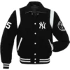 NY Yankees Sailor Black Varsity Jacket