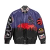 OVO Jurassic Park Leather Varsity Jacket