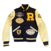 Polo Ralph Rugby Varsity Letterman Jacket Leather