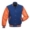 Royal and Orange Varsity Jacket